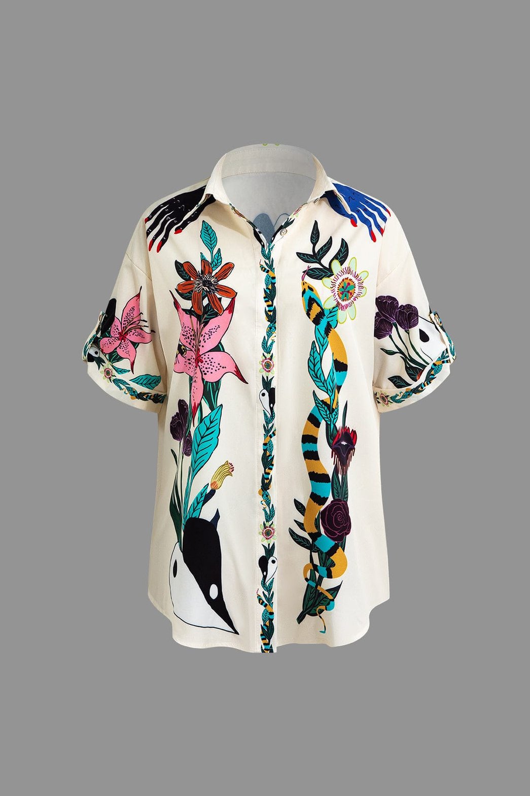 Ensemble bohème imprimé floral lune