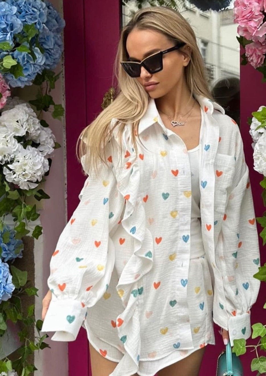 Tenue d'été imprimé cœurs légèreté