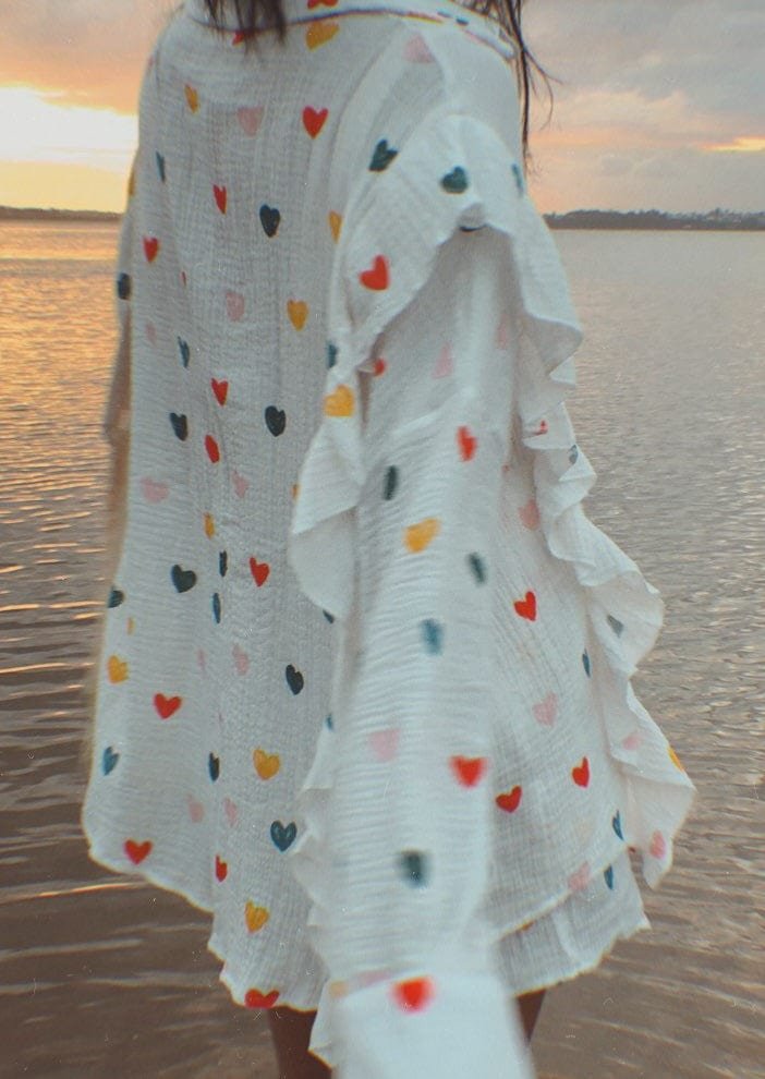 Ensemble Chemise & Short Motif Cœurs