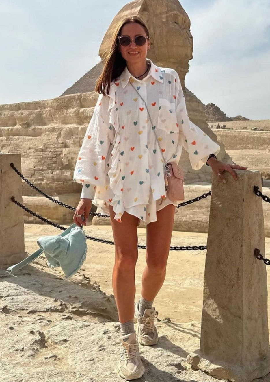 Ensemble Chemise & Short Motif Cœurs