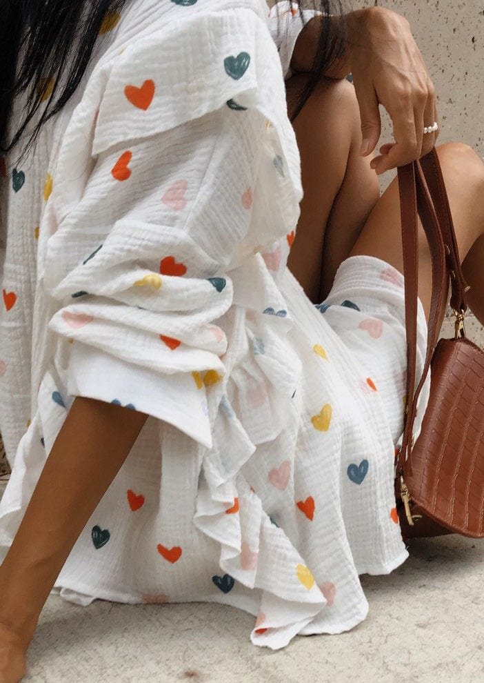 Ensemble Chemise & Short Motif Cœurs