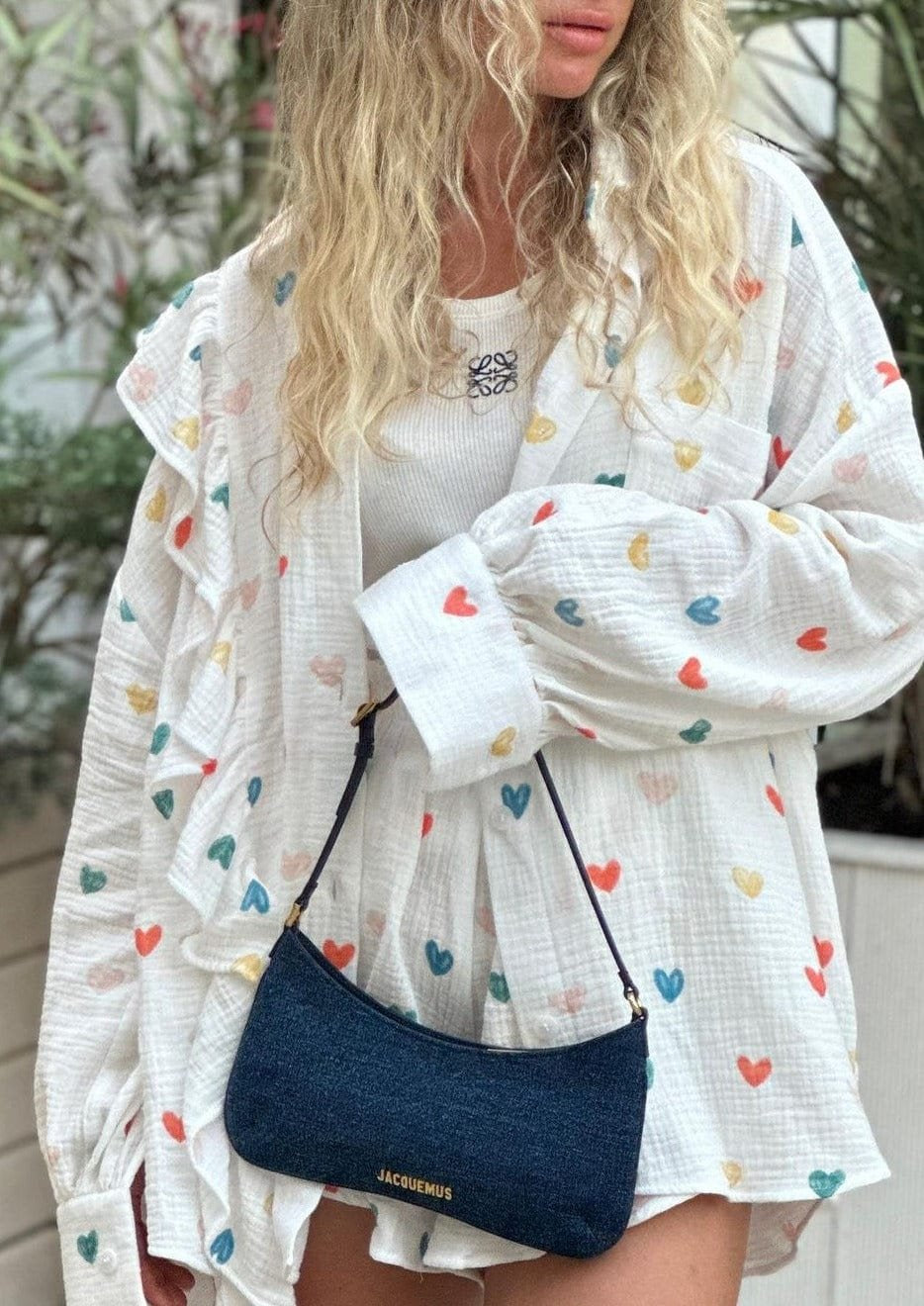 Ensemble Chemise & Short Motif Cœurs