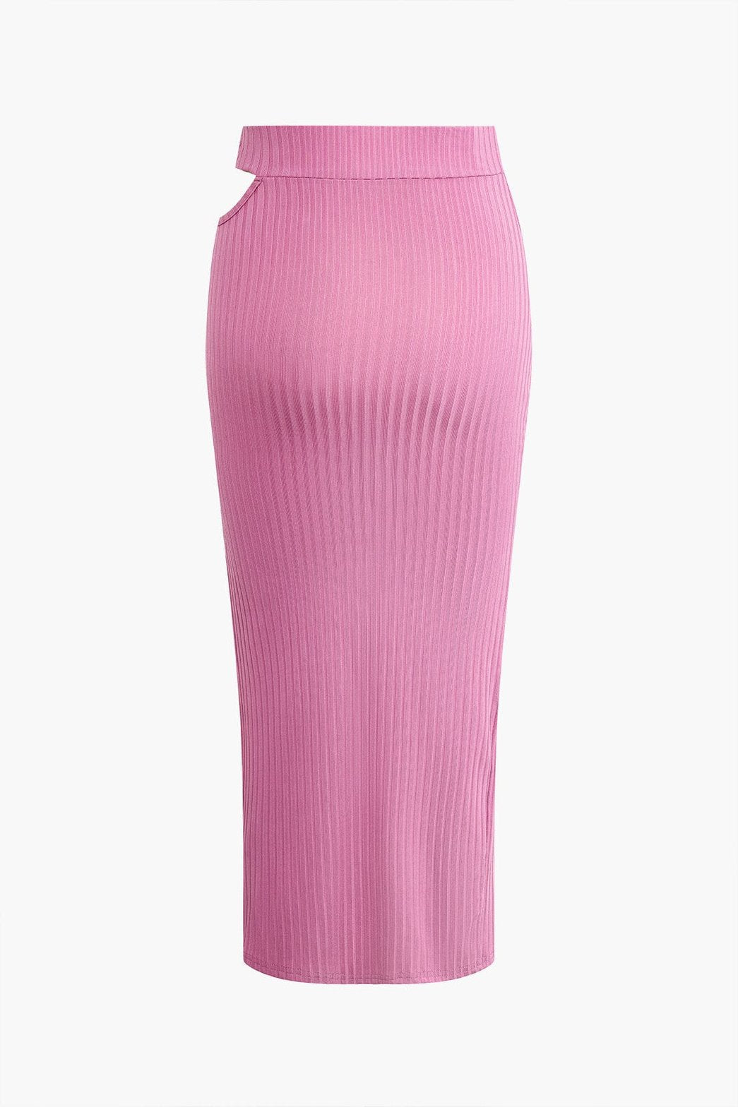 Ensemble asymétrique rose vue pleine longueur perle