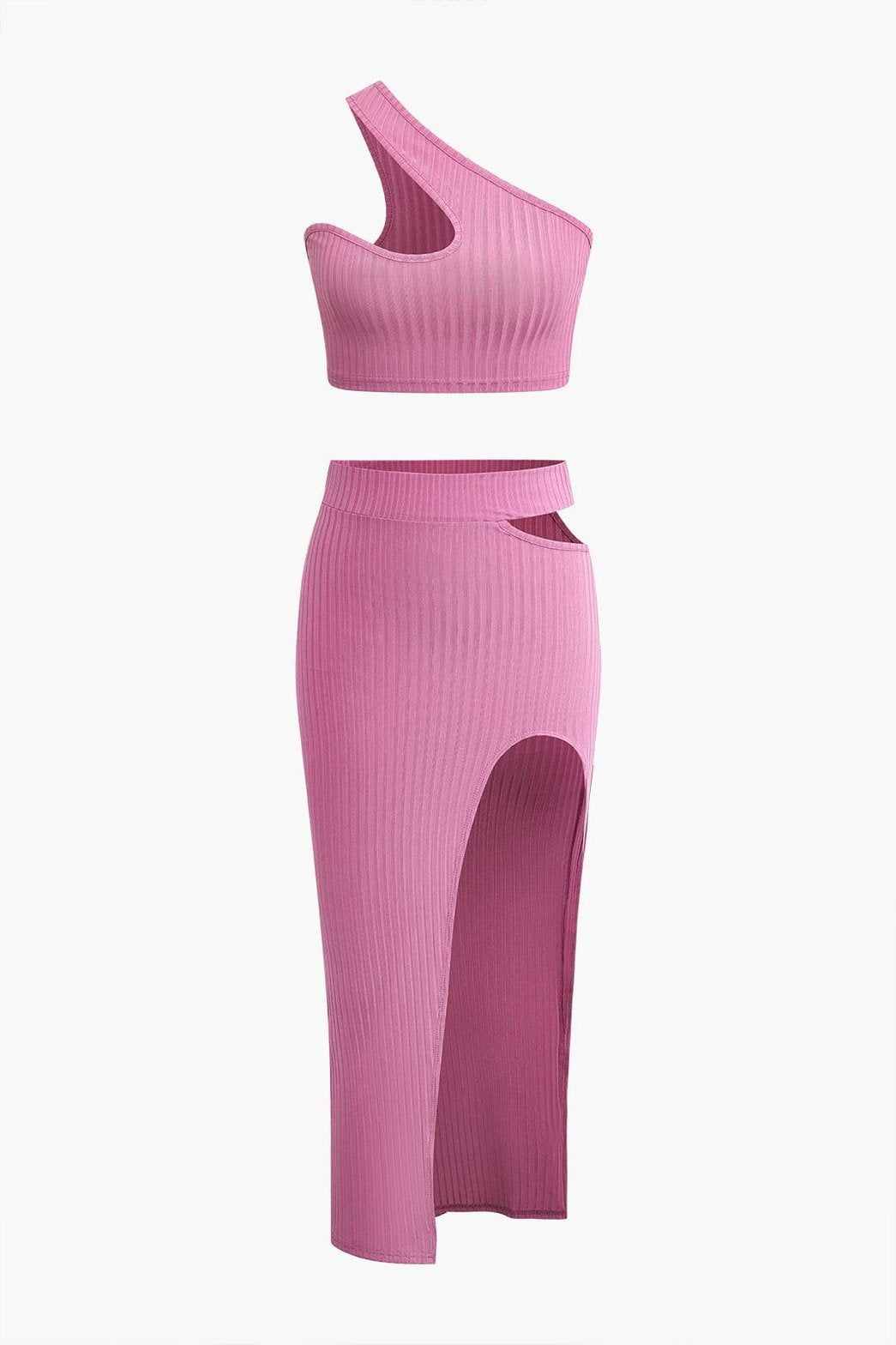 Ensemble asymétrique rose vue avant papillon