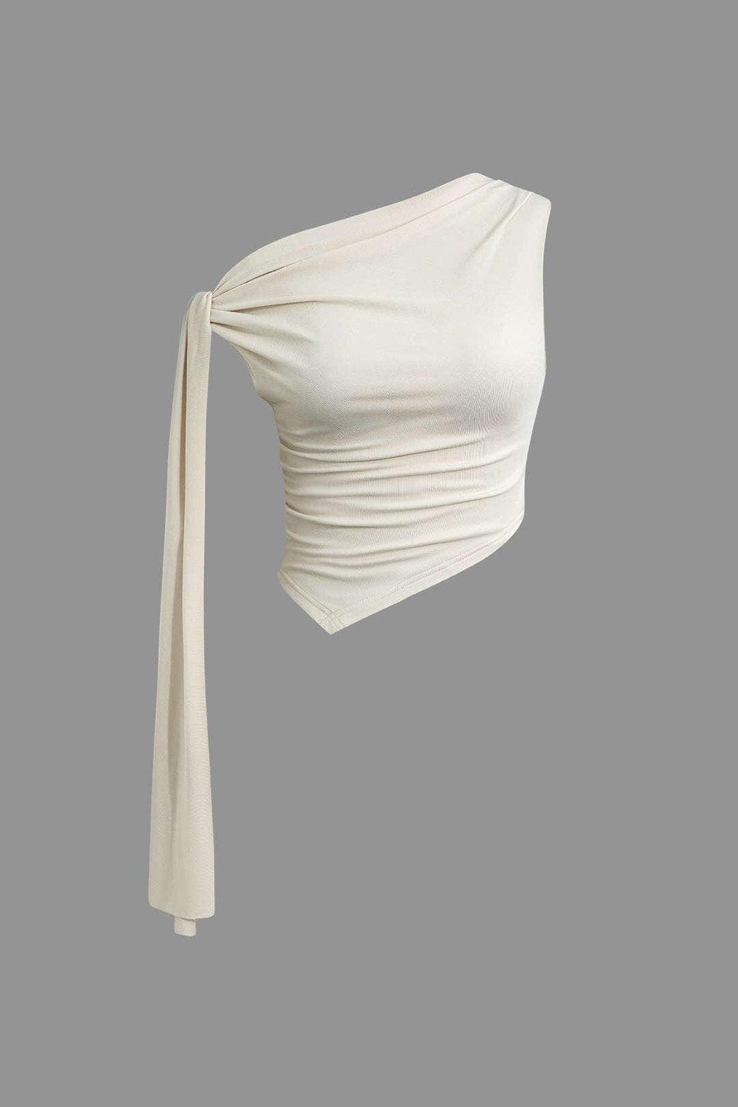 Top asymétrique et jupe longue blanche - pure