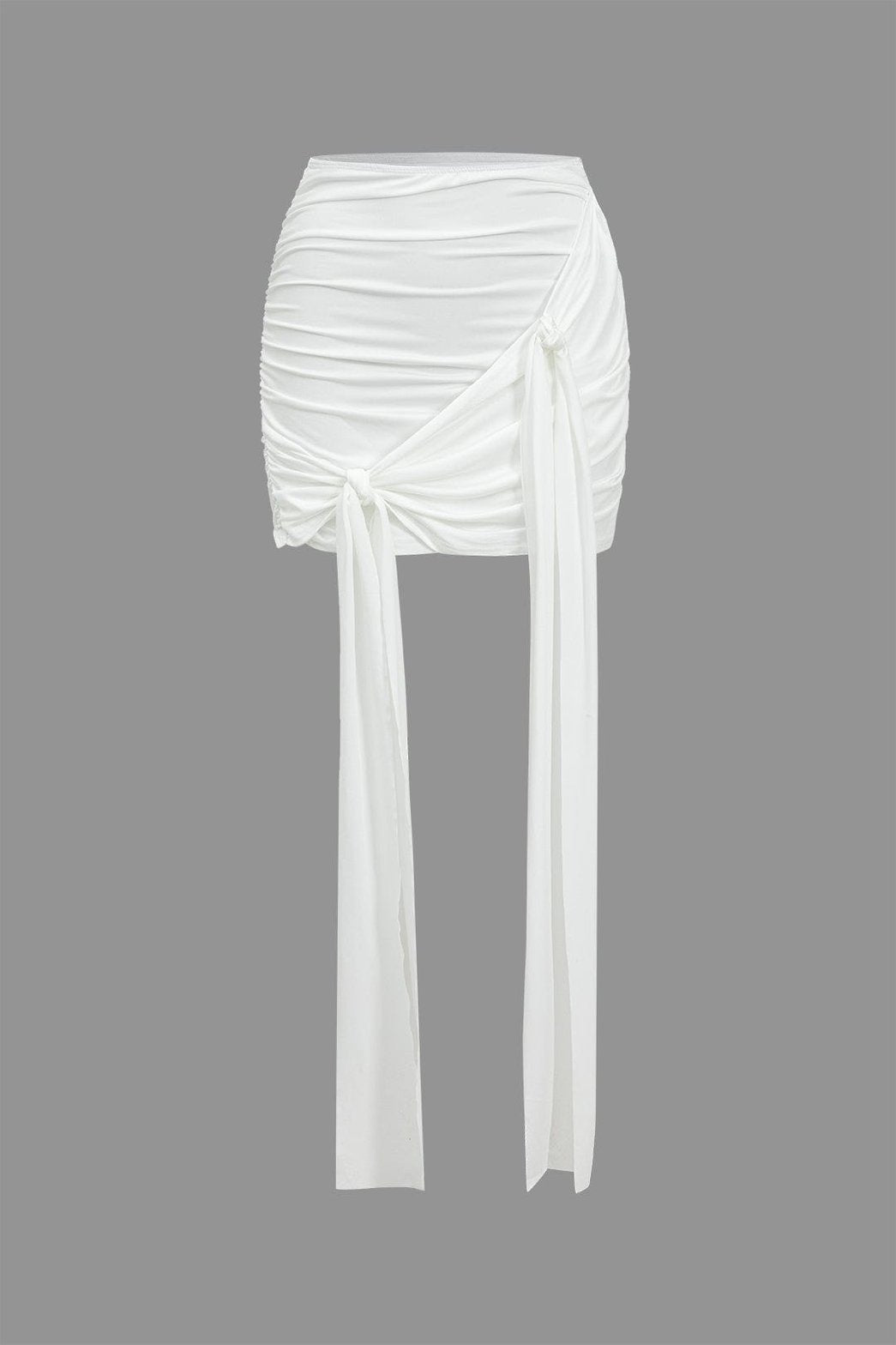 Ensemble jupe drapée blanc douceur