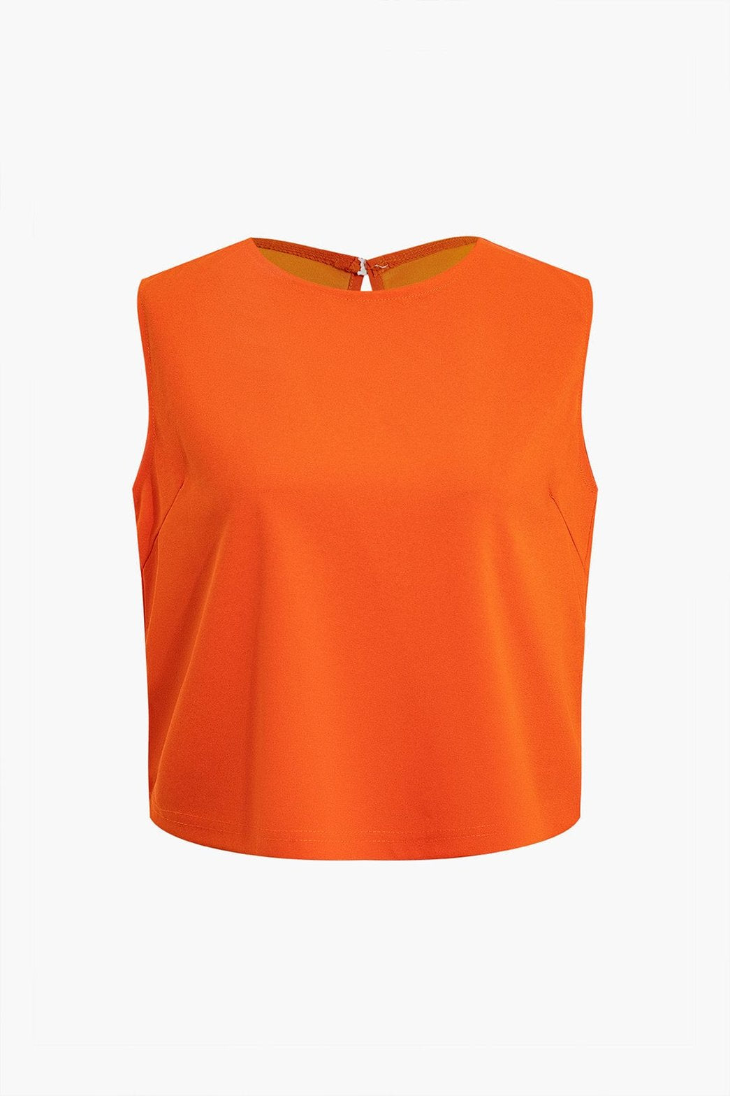 Top court orange sans manches étoile