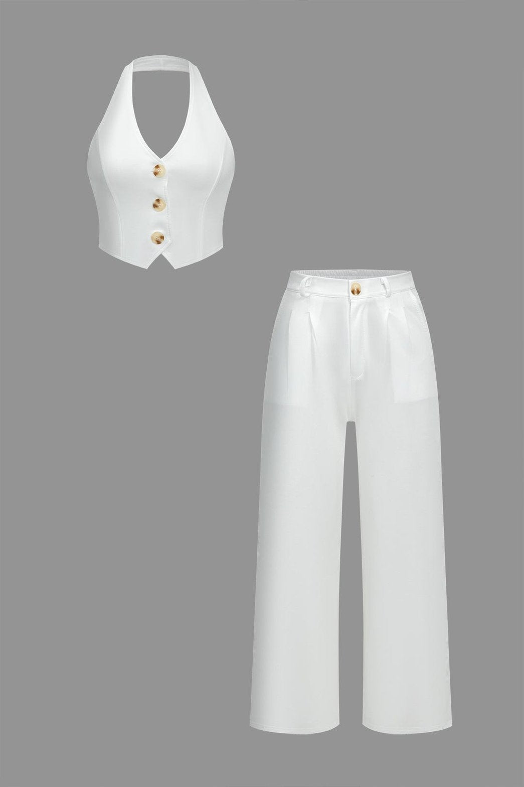 Ensemble blanc élégant deux pièces harmonie