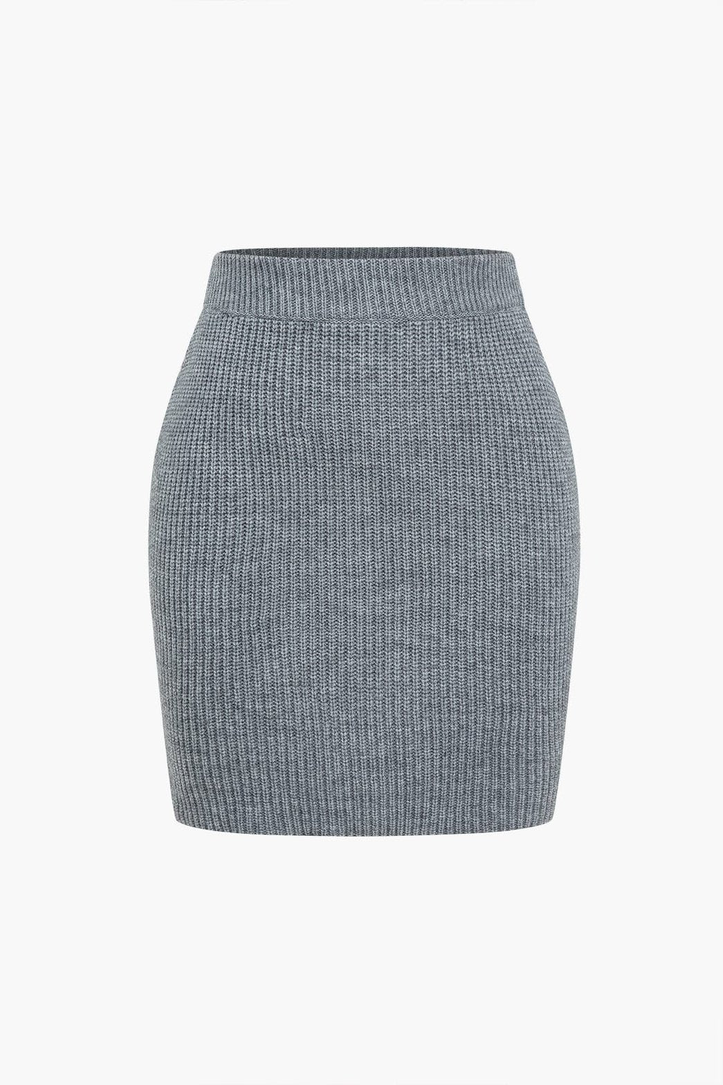Minijupe tricot gris harmonie