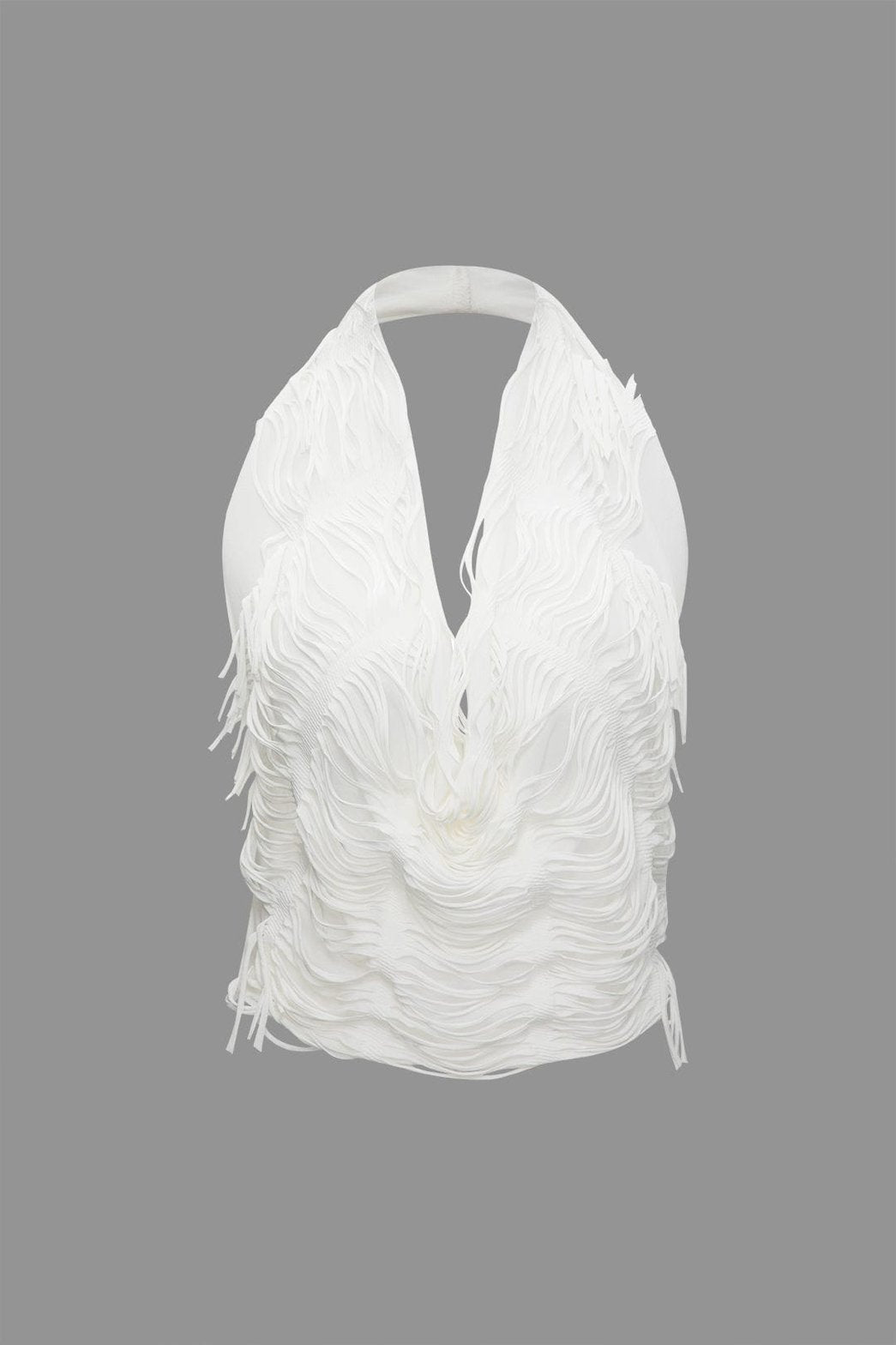 Top dos-nu blanc soyeux