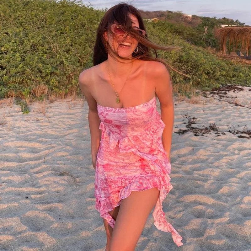 Top et jupe assortis style romantique plage