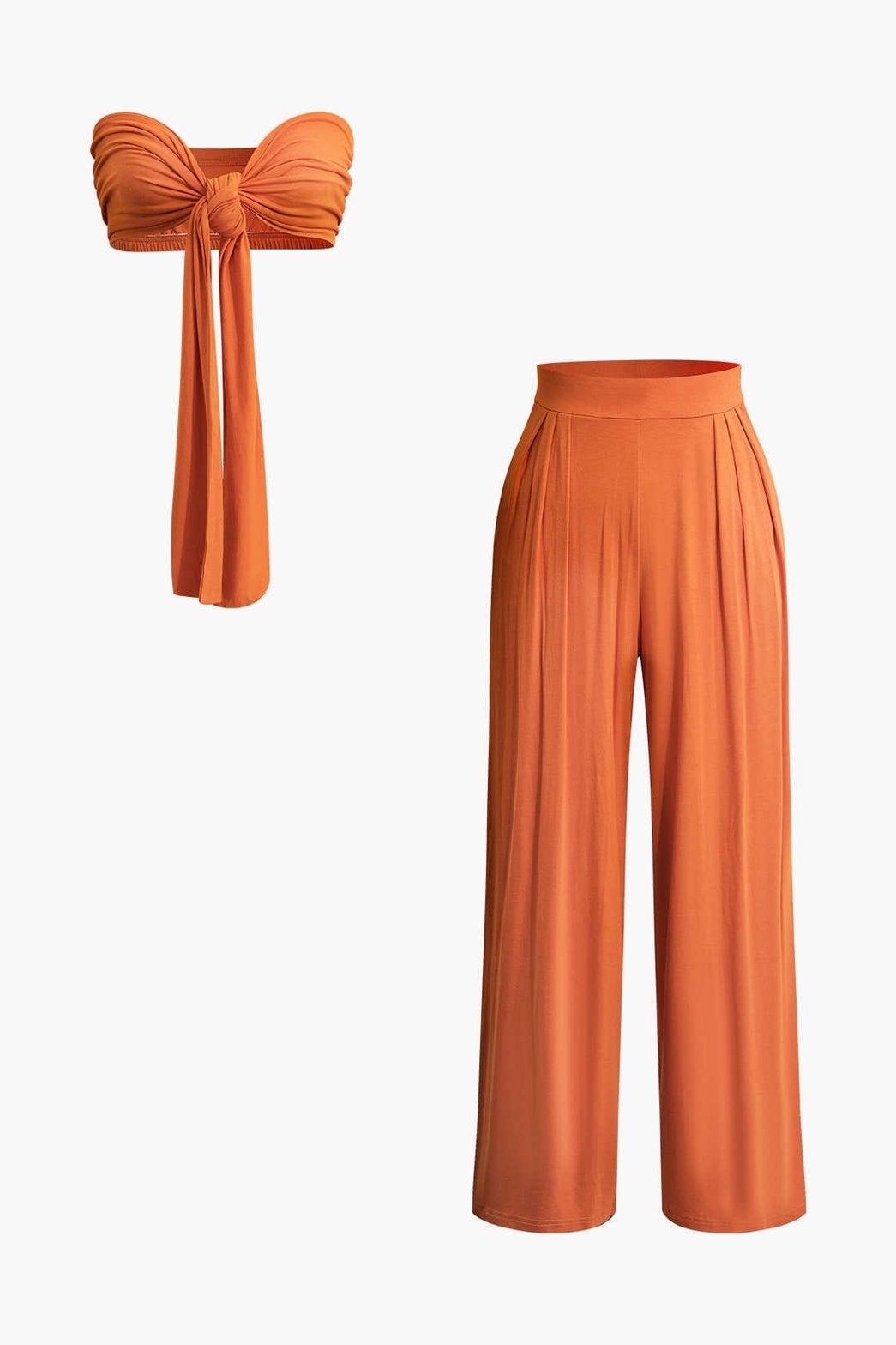 Ensemble orange terracotta élégant soleil
