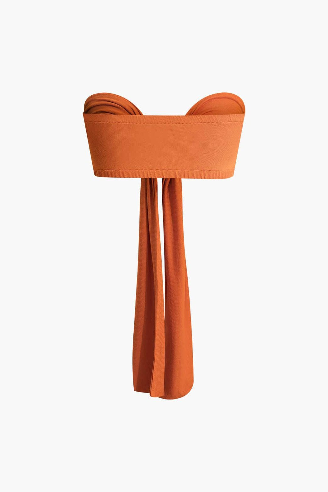 Ensemble Crop Top Bandeau et Pantalon Large Terracotta