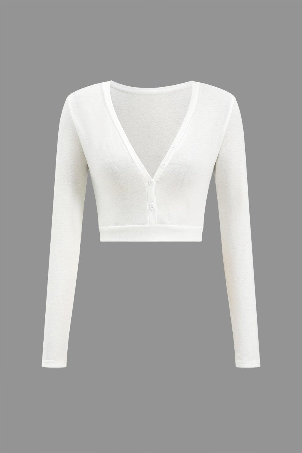 Ensemble coordonné blanc détail boutons élégance
