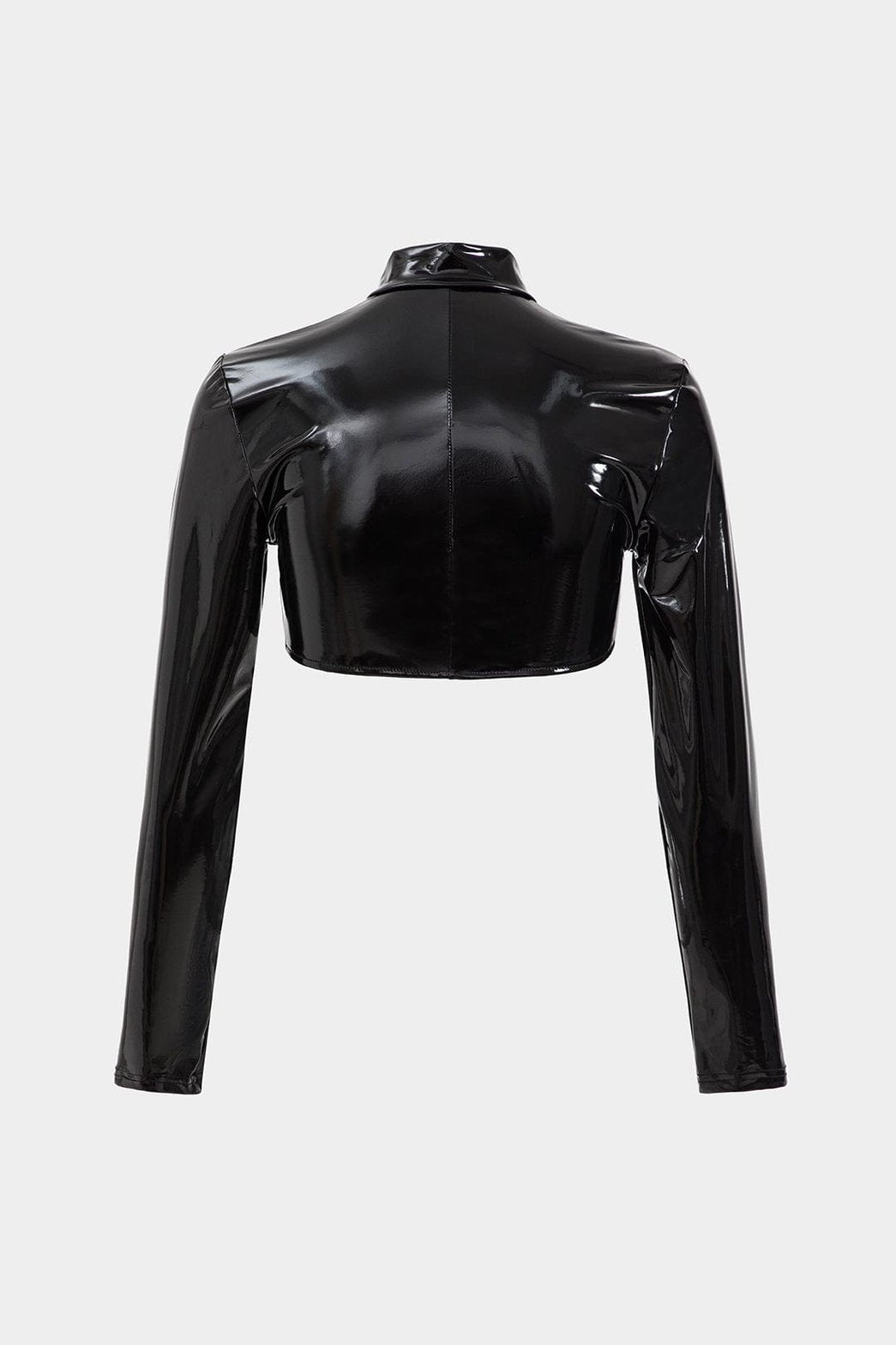 Ensemble vinyle noir zippé vue côté lotus