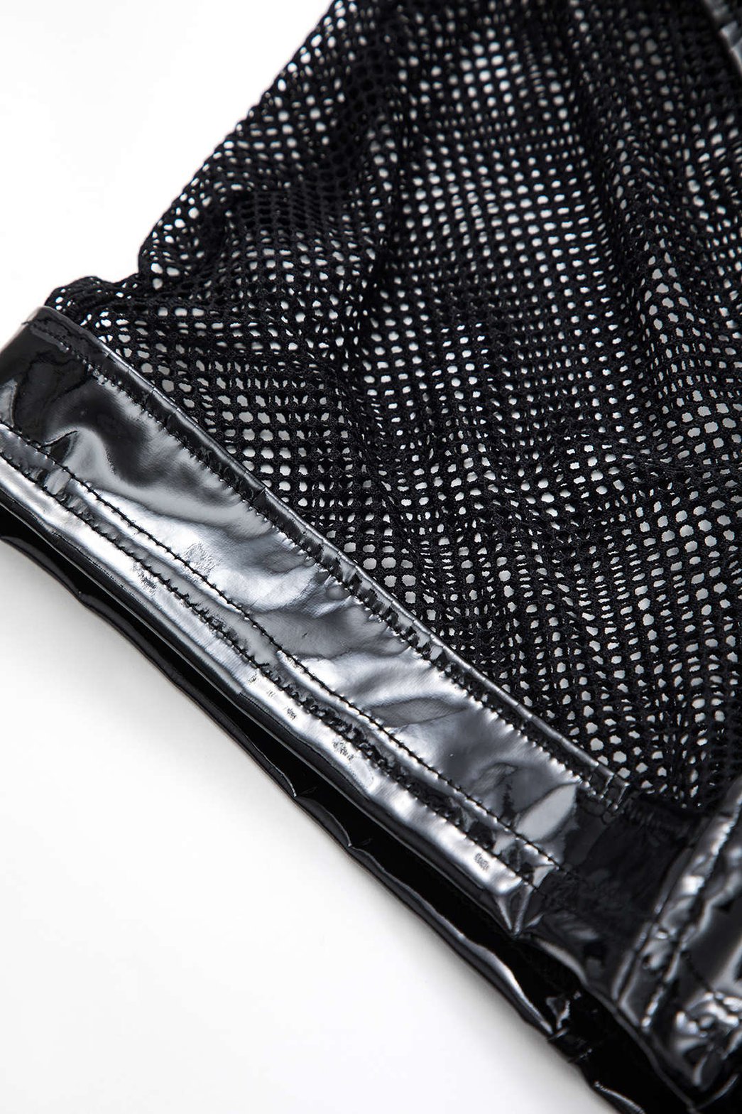 Ensemble vinyle noir zippé vue ensemble perle