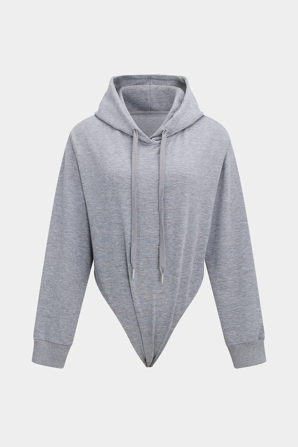 Sweat à capuche gris style décontracté douceur