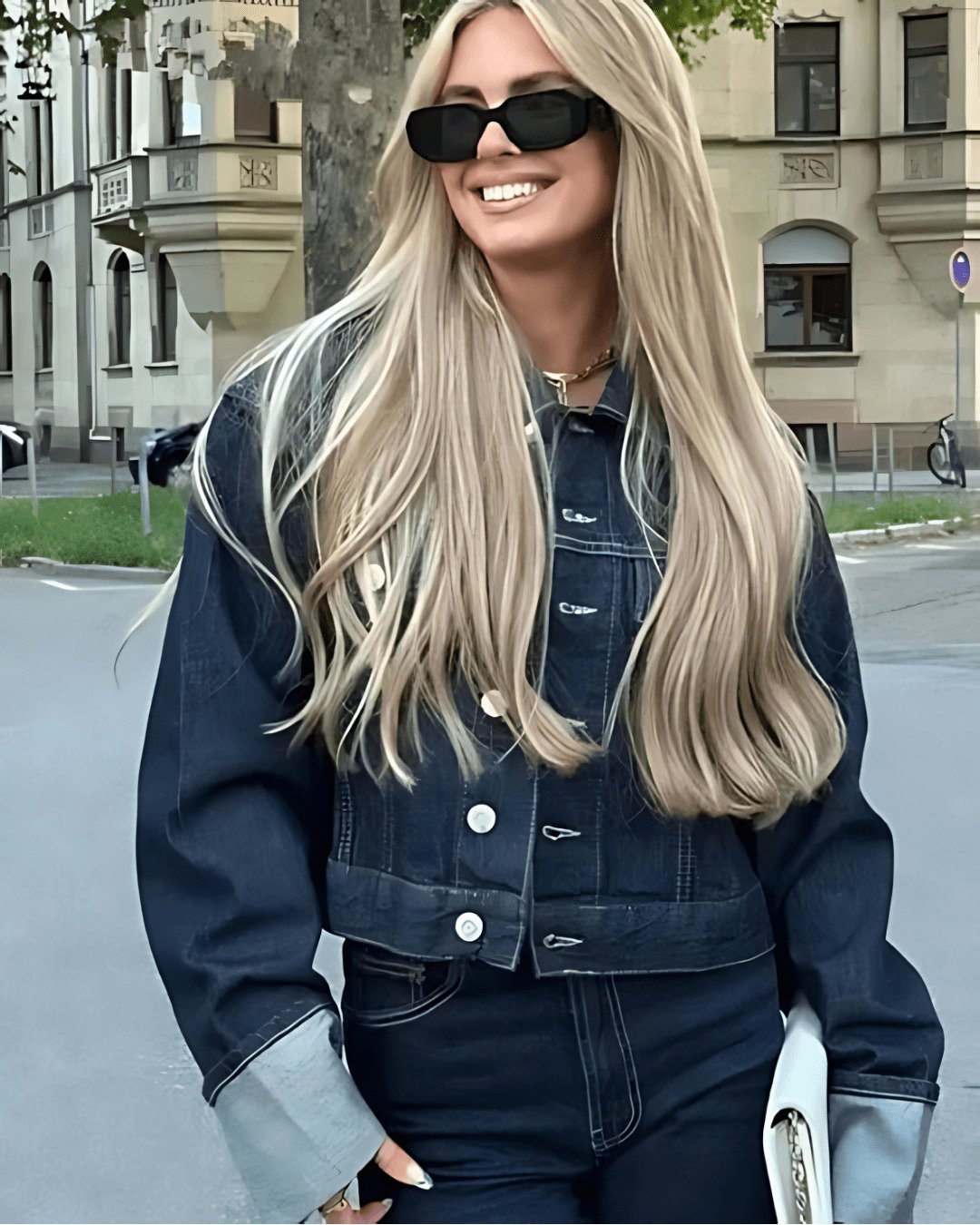 Tenue en jean coordonnée cristal