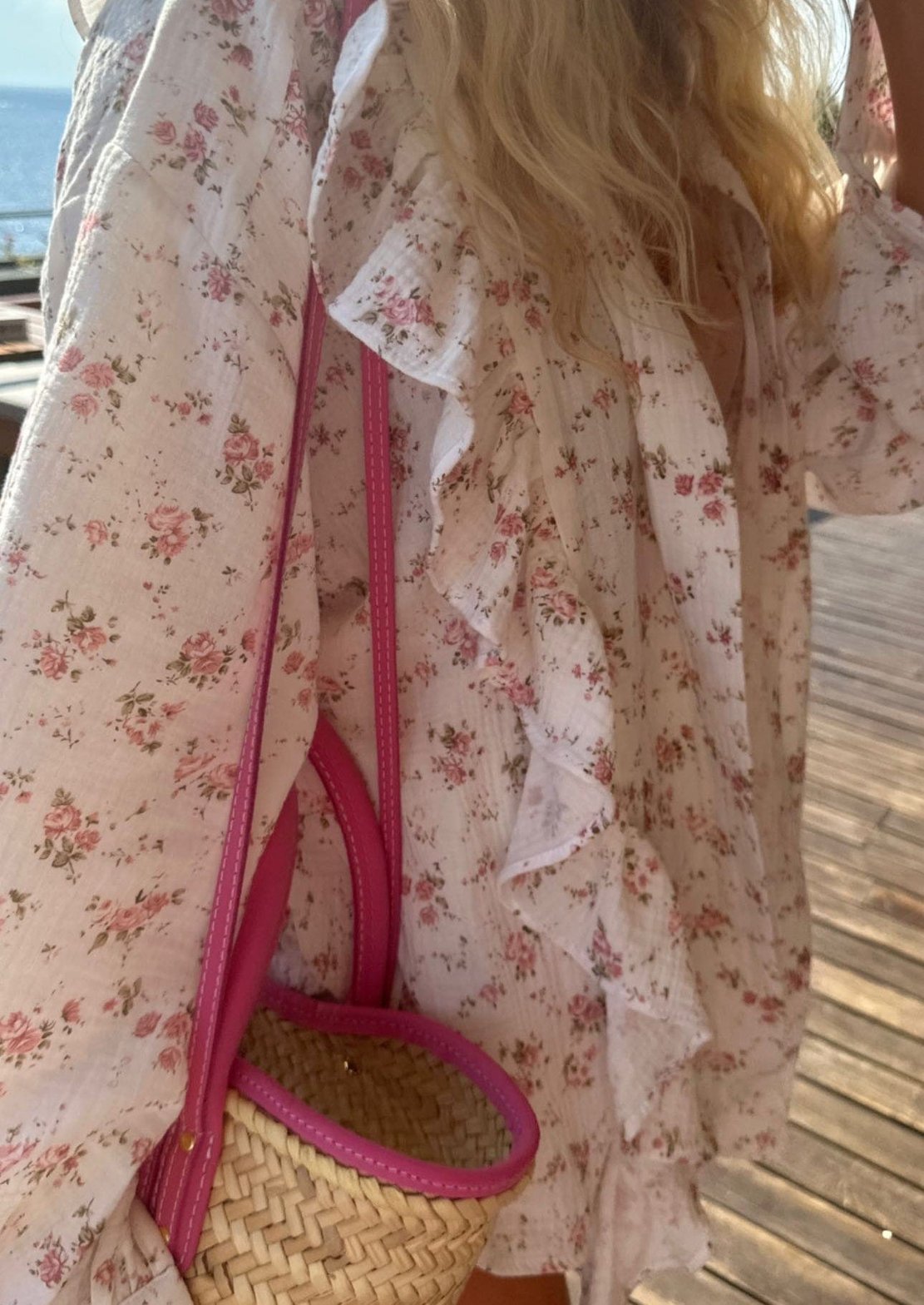 Détail motif floral fraîcheur