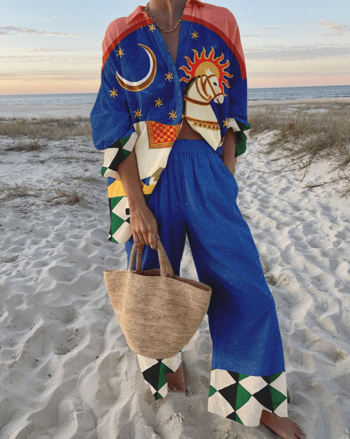 Ensemble été deux pièces vue de dos plage