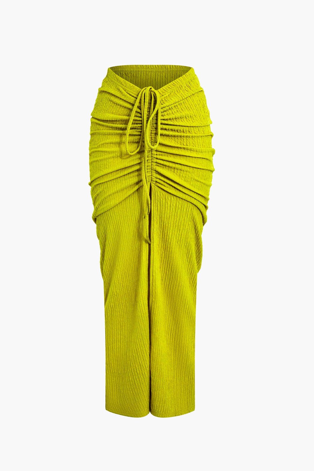 Jupe longue drapée jaune vif harmonie