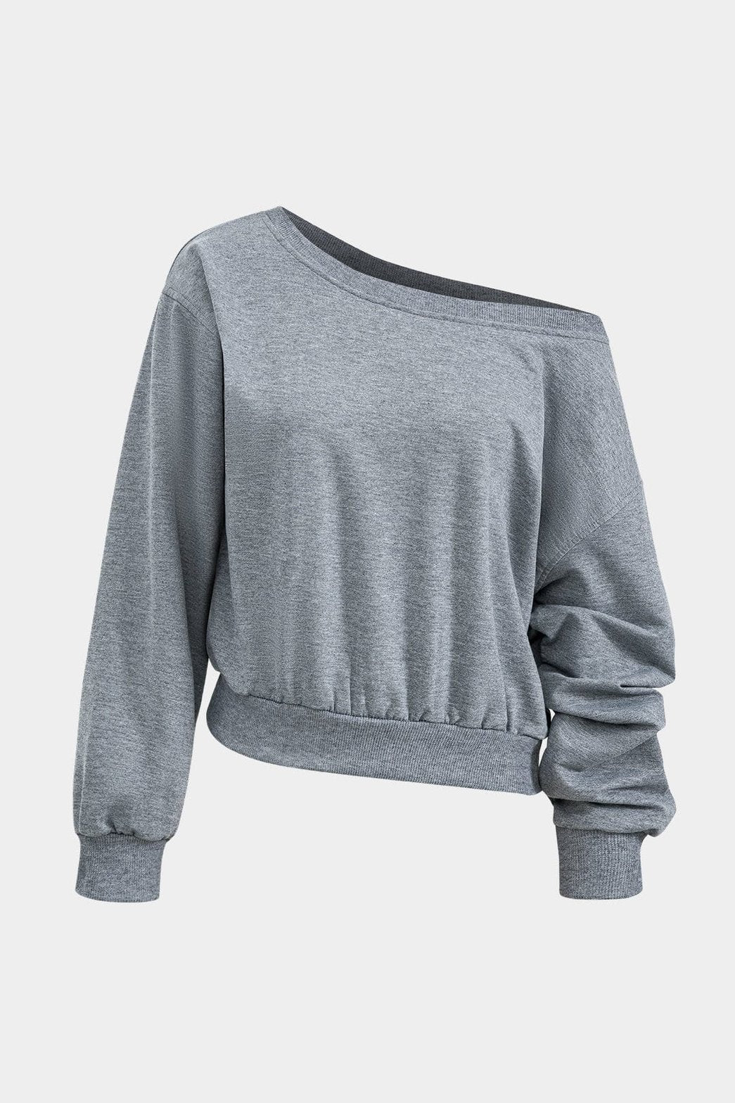 Ensemble gris asymétrique vue de dos douceur