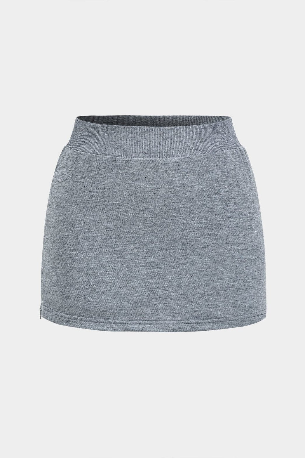 Détail de la jupe grise confort