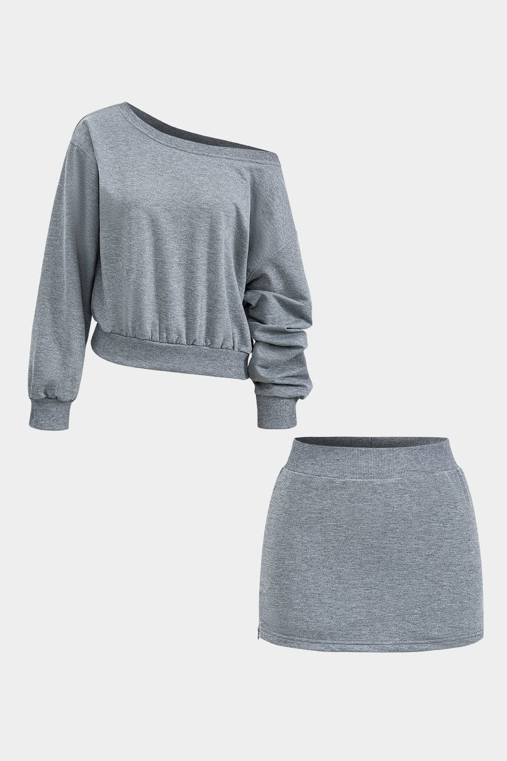 Ensemble gris asymétrique vue de face harmonie