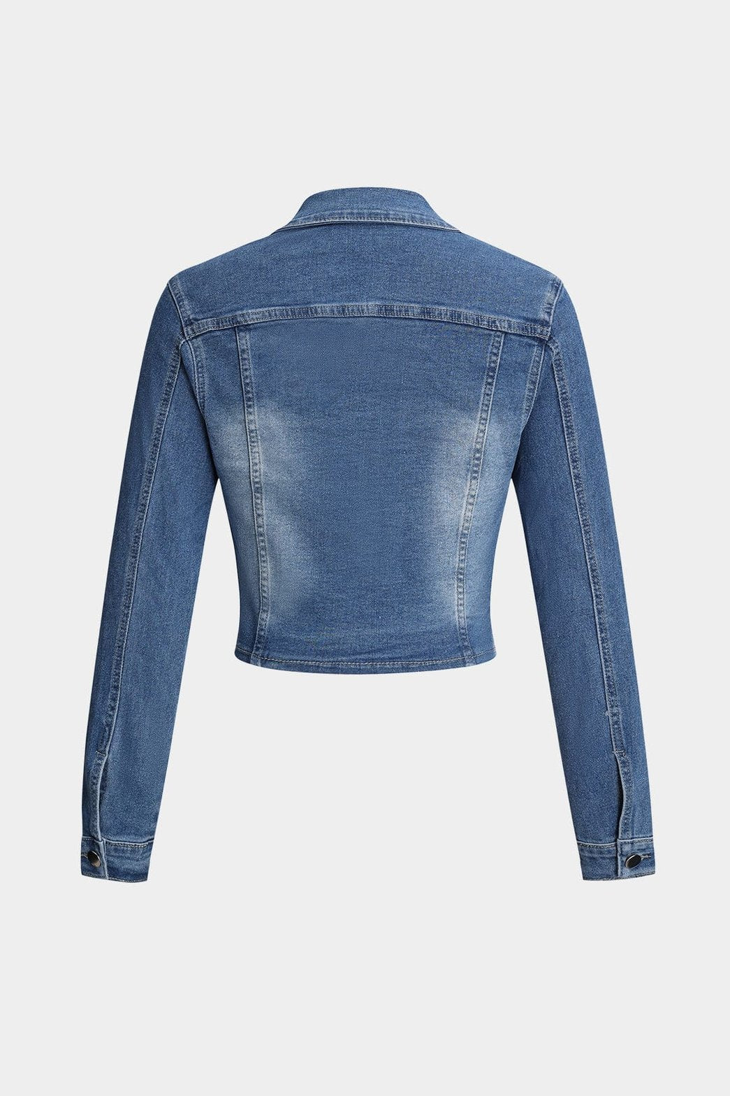 Détail des boutons de l'ensemble en jean lune