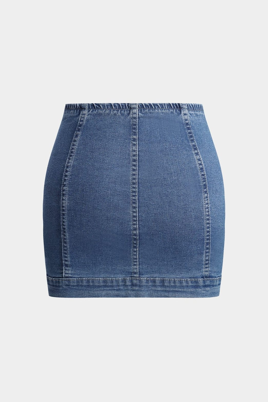 Détail des poches de la jupe en jean pluie