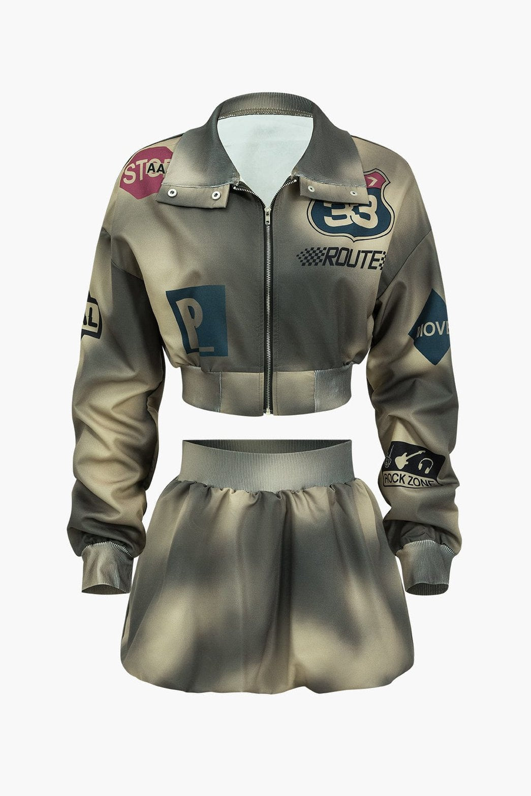 Ensemble coordonné motif route étoile