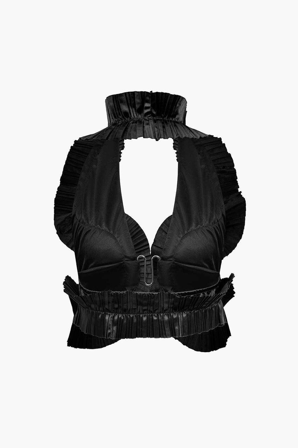 Ensemble Jupe Longue Plissée Dos Nu Élégant