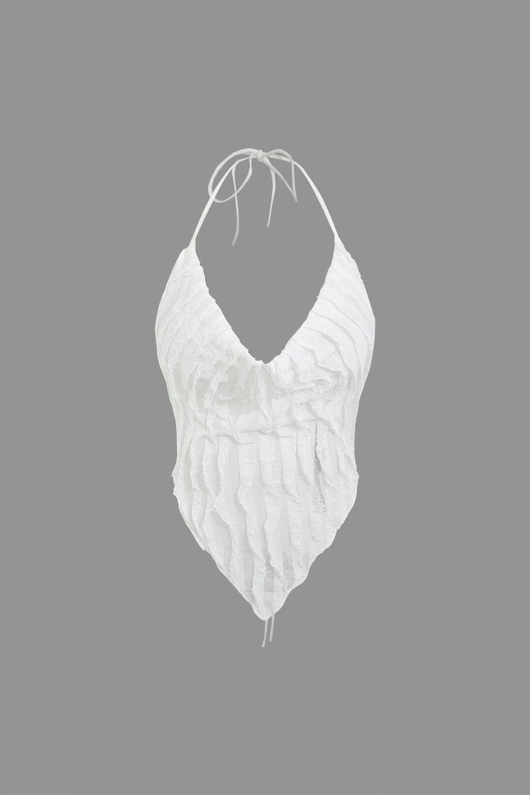 Ensemble coordonné jupe plissée blanc harmonie