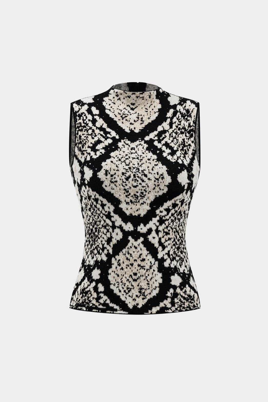 Ensemble jupe moulant motif damassé élégance