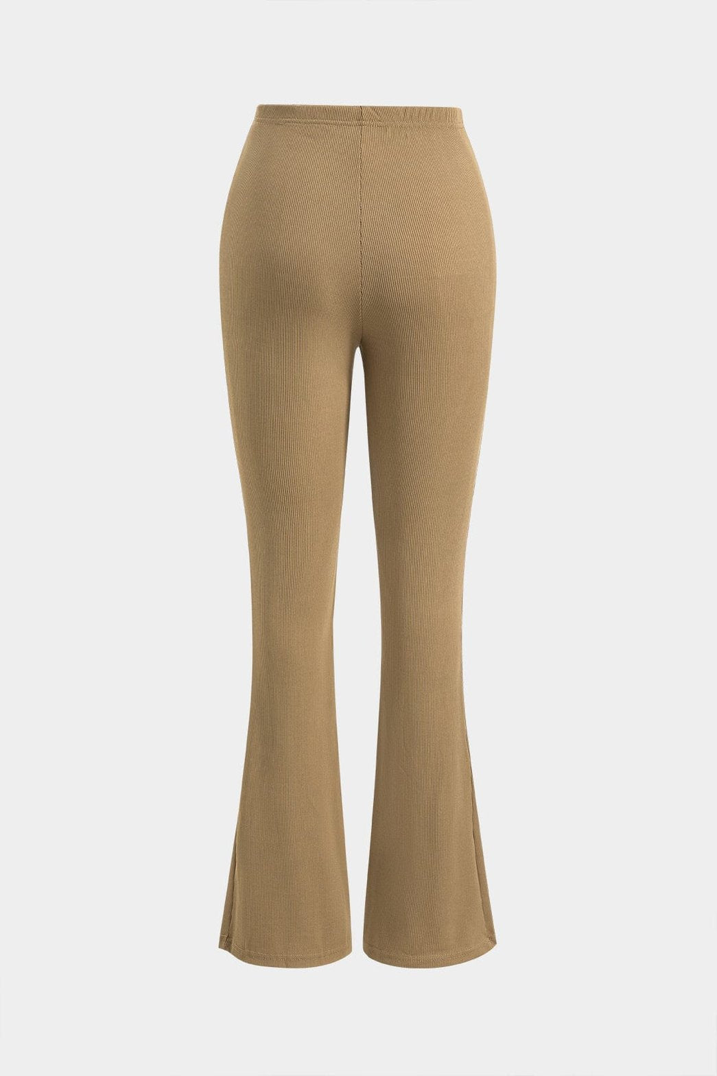 Ensemble pantalon évasé beige tendance grâce