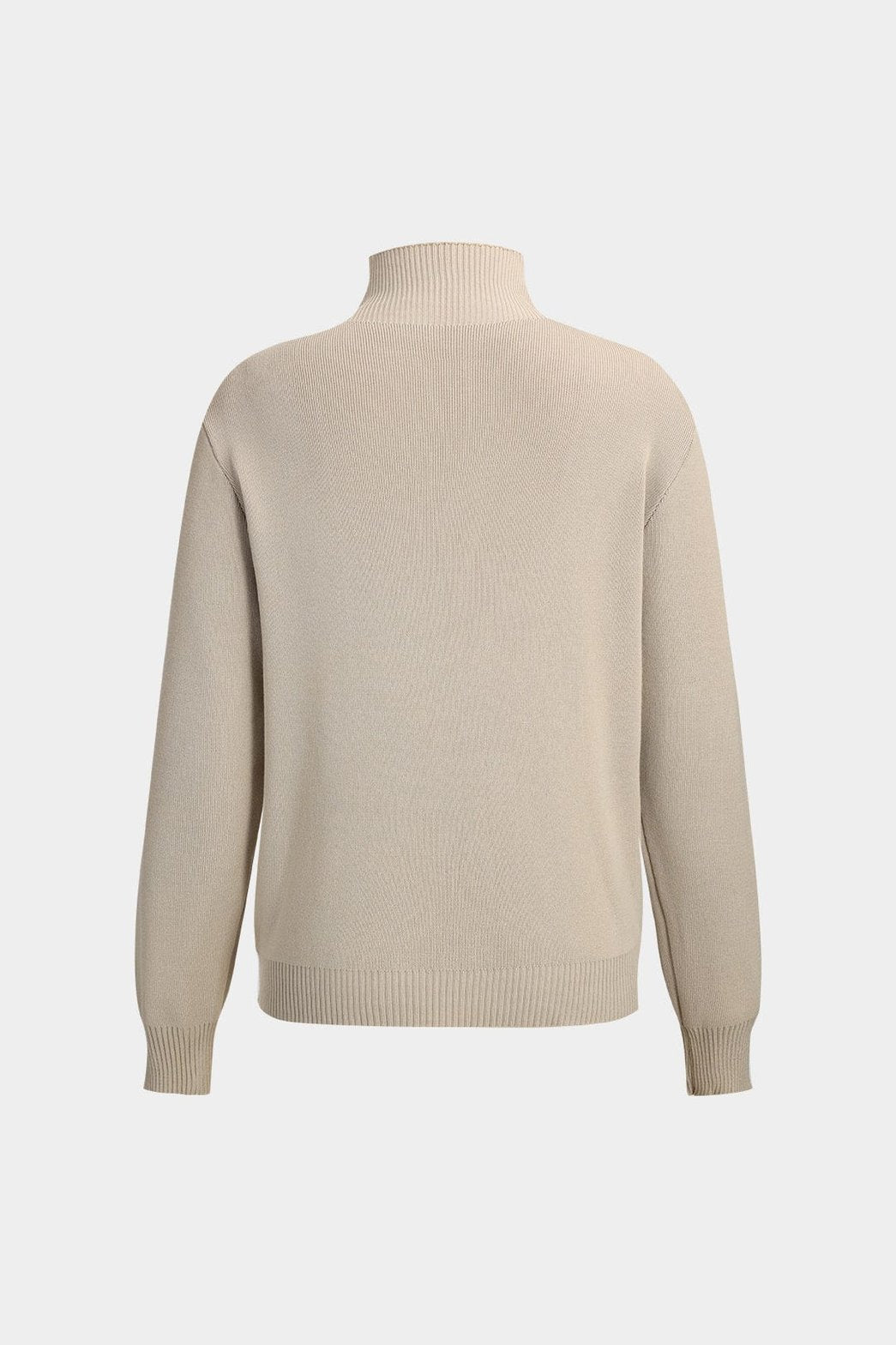 Ensemble cape et pantalon beige vue arrière élégance