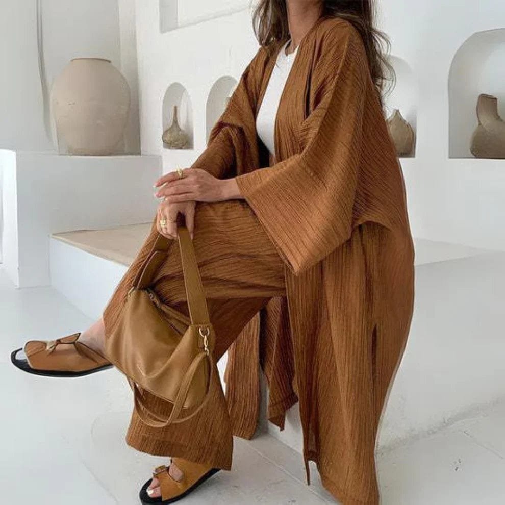 Ensemble deux pièces côtelé sérénité