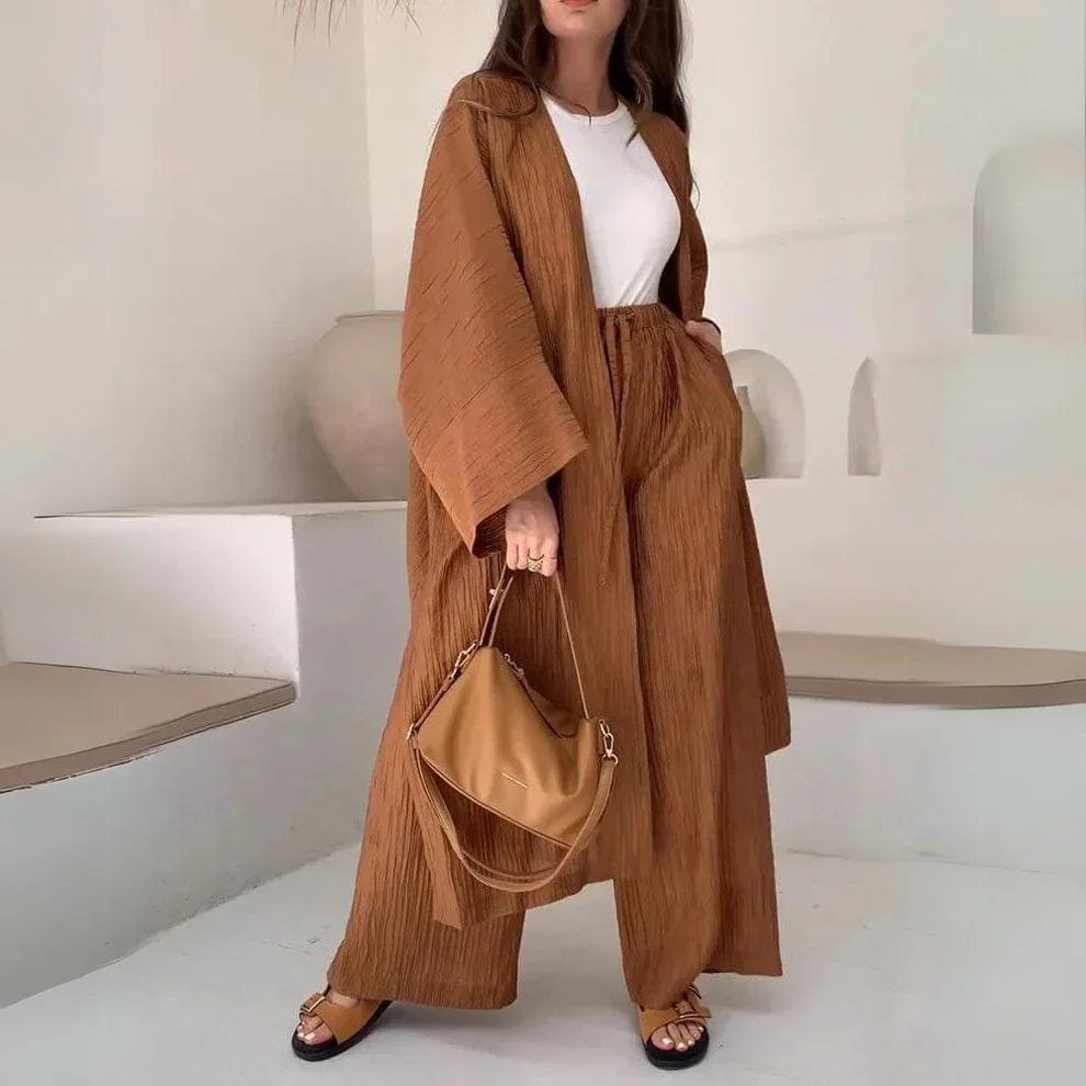 Duo cardigan pantalon tendance équilibre