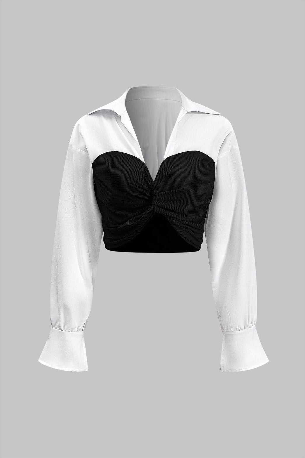 Vue de dos ensemble chemise et jupe longue raffiné