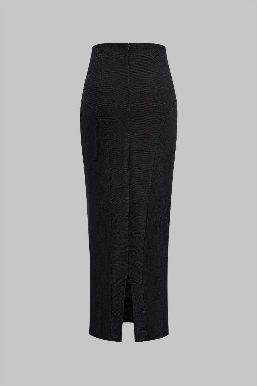 Détail de la jupe longue moulante gracieux