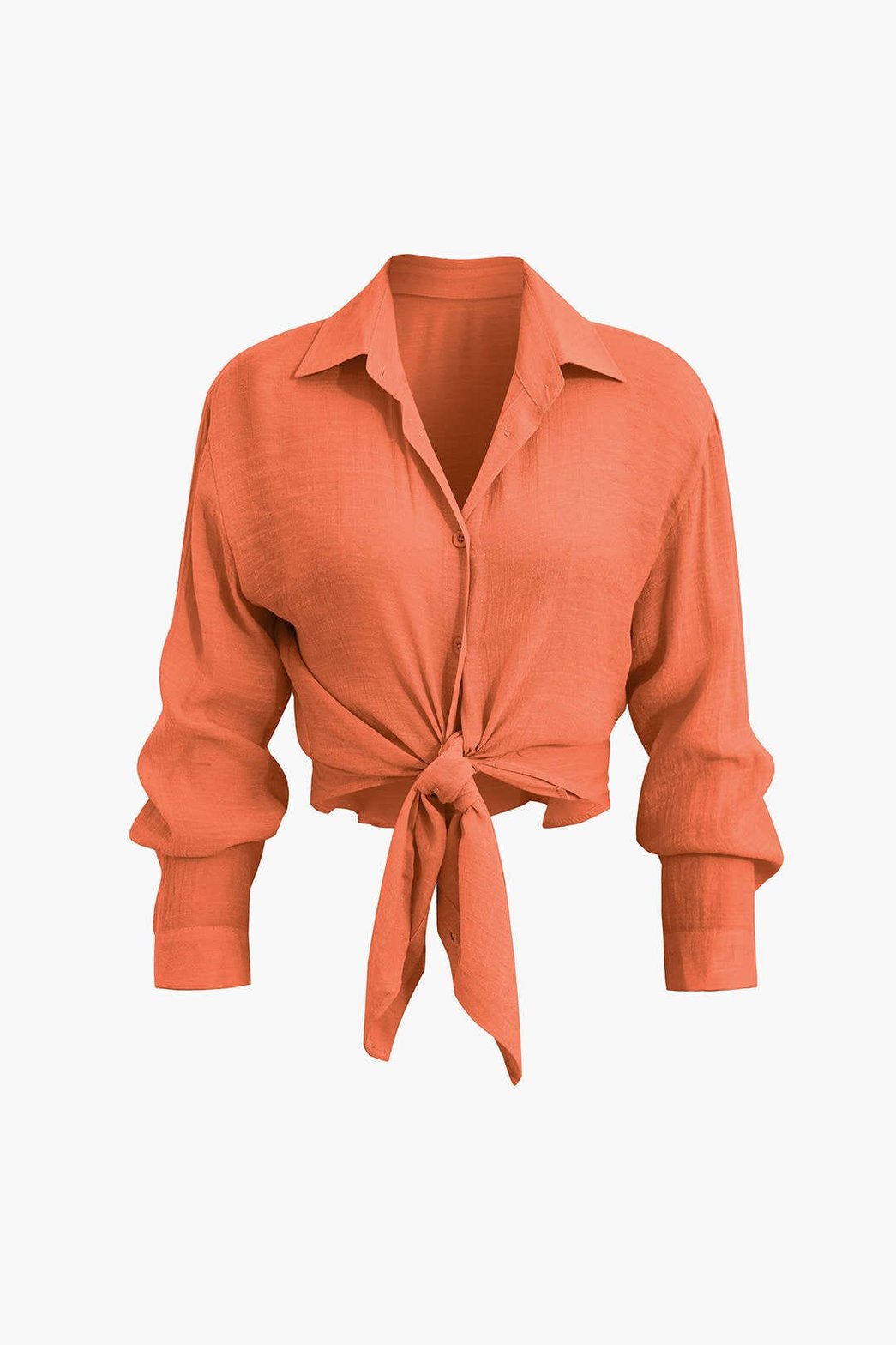 Ensemble Élégant Chemise Nouée et Pantalon Large