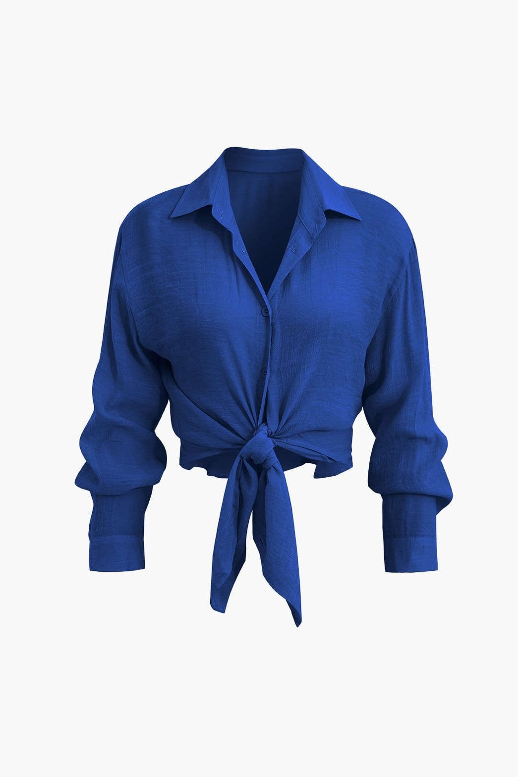 Ensemble Élégant Chemise Nouée et Pantalon Large