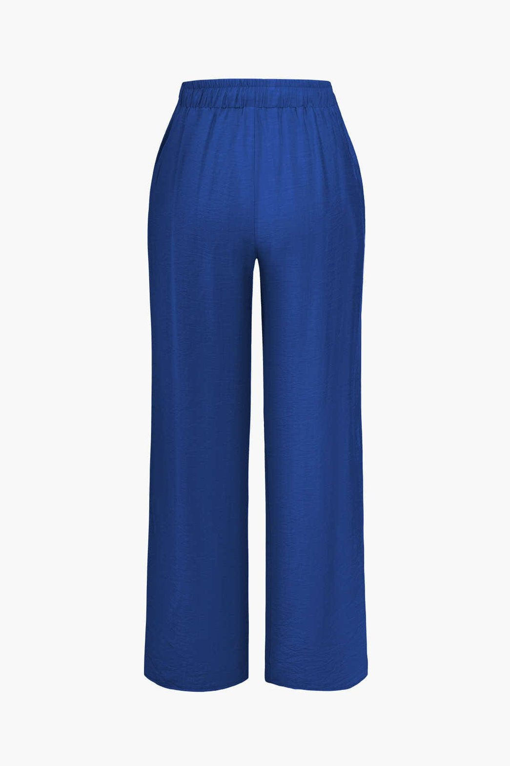 Ensemble Élégant Chemise Nouée et Pantalon Large