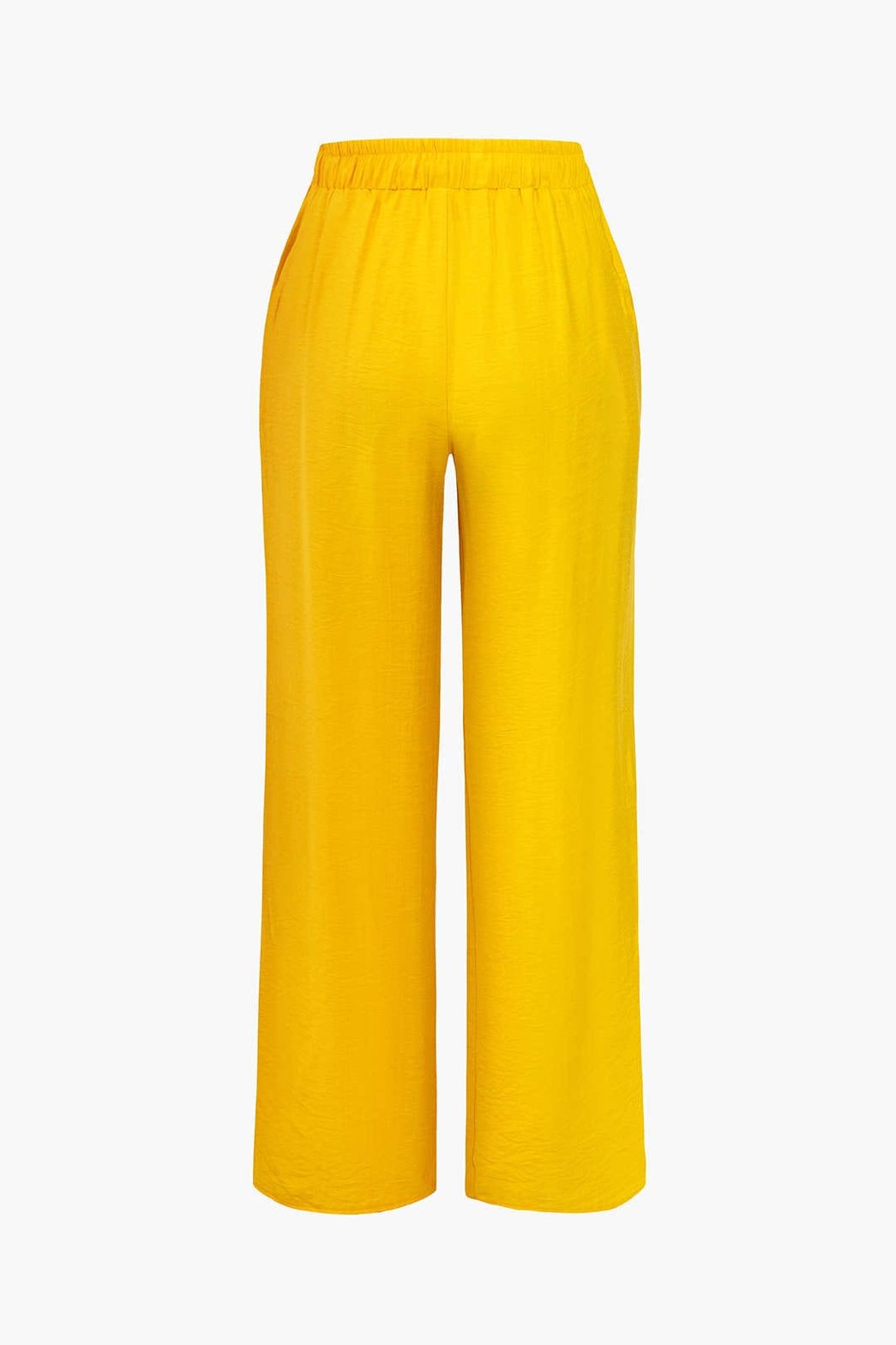 Ensemble Élégant Chemise Nouée et Pantalon Large