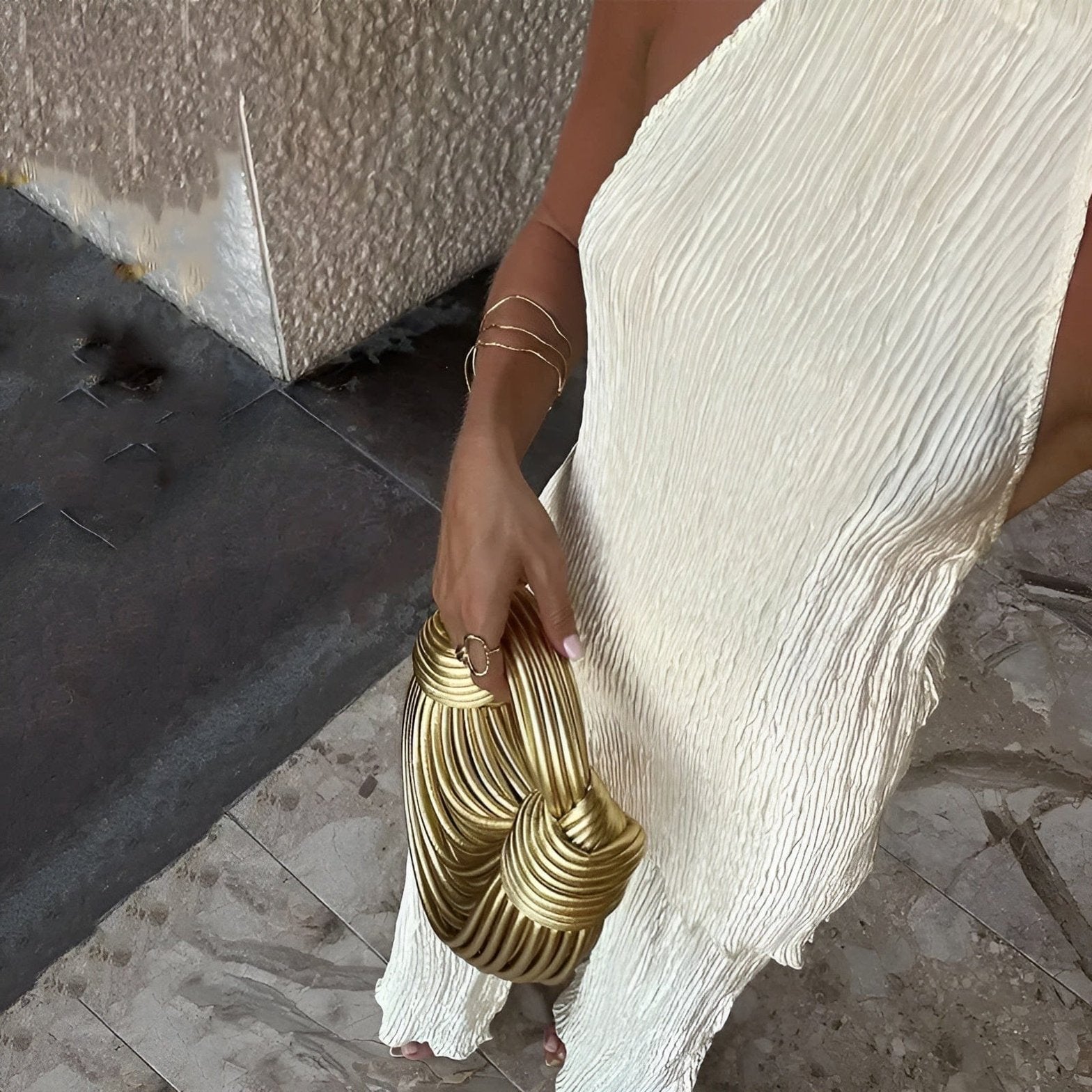 Ensemble chic deux pièces blanc océan