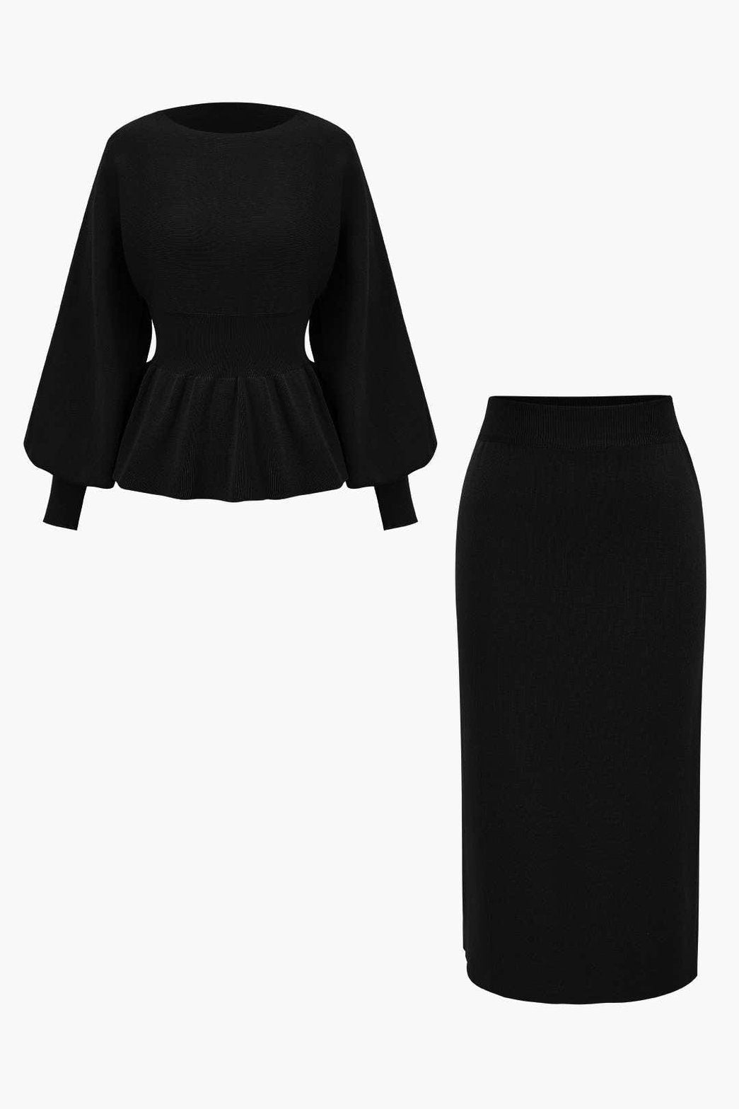 Ensemble jupe et haut tricot raffinement