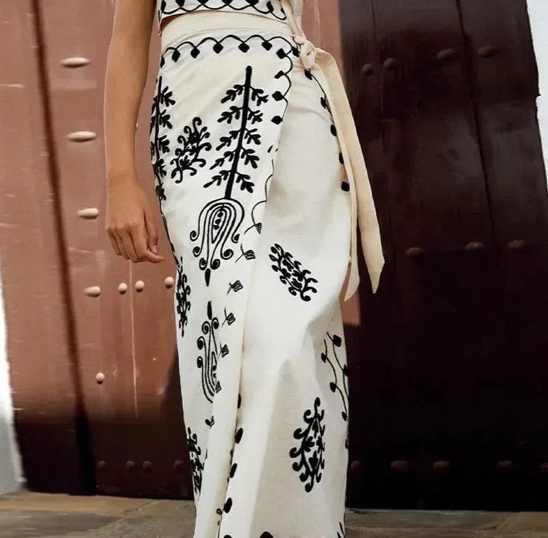 Ensemble jupe longue vue arrière harmonie