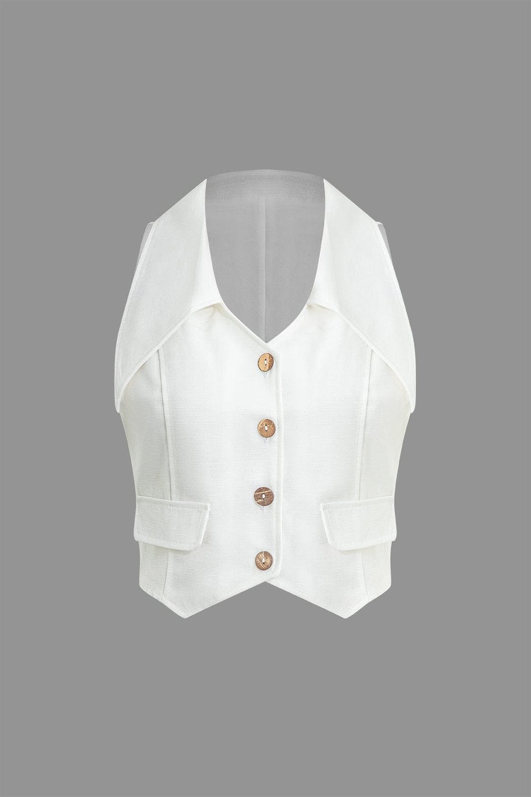 Ensemble lin blanc détail poches liberté