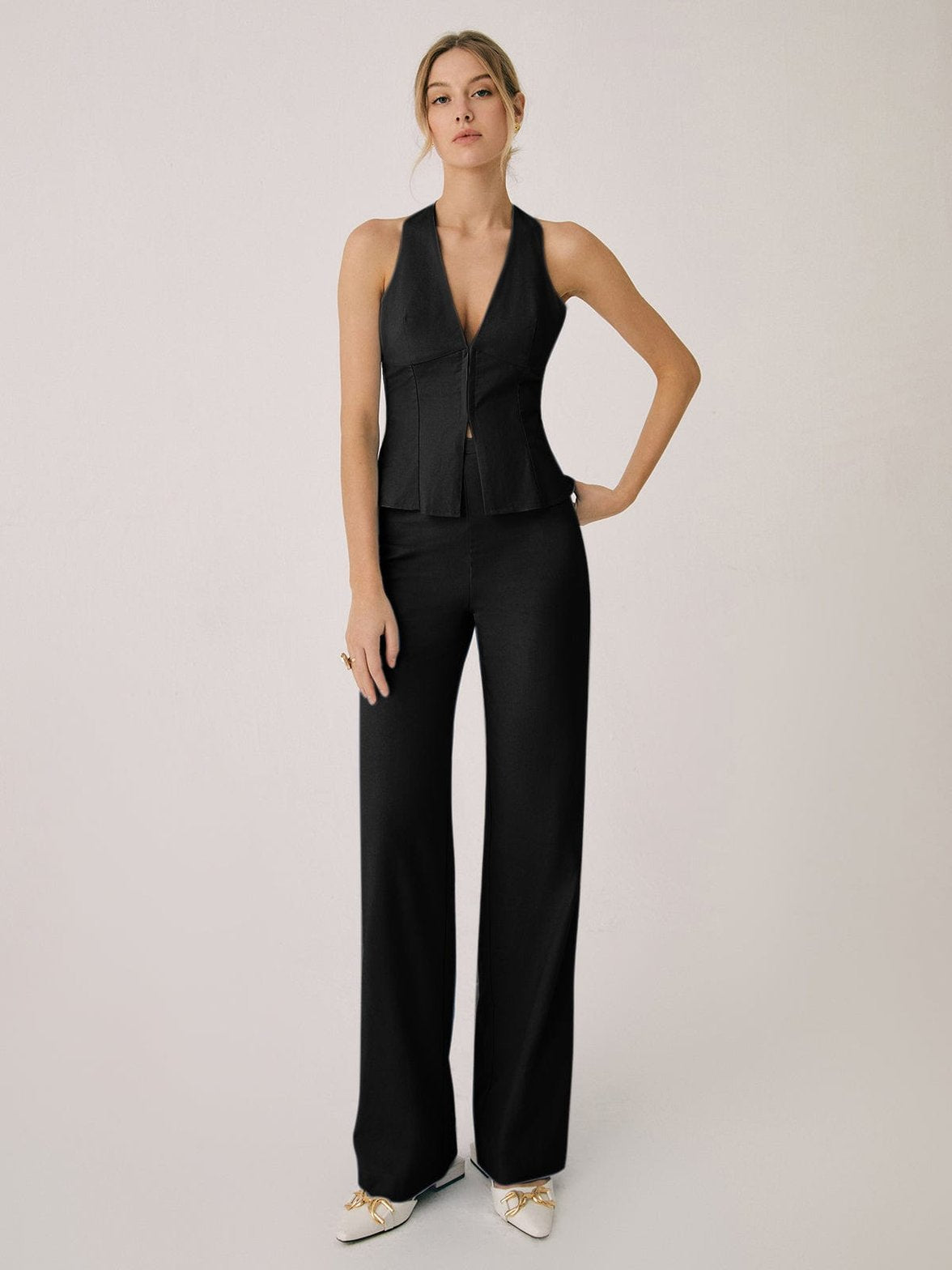 Ensemble chic business femme perle