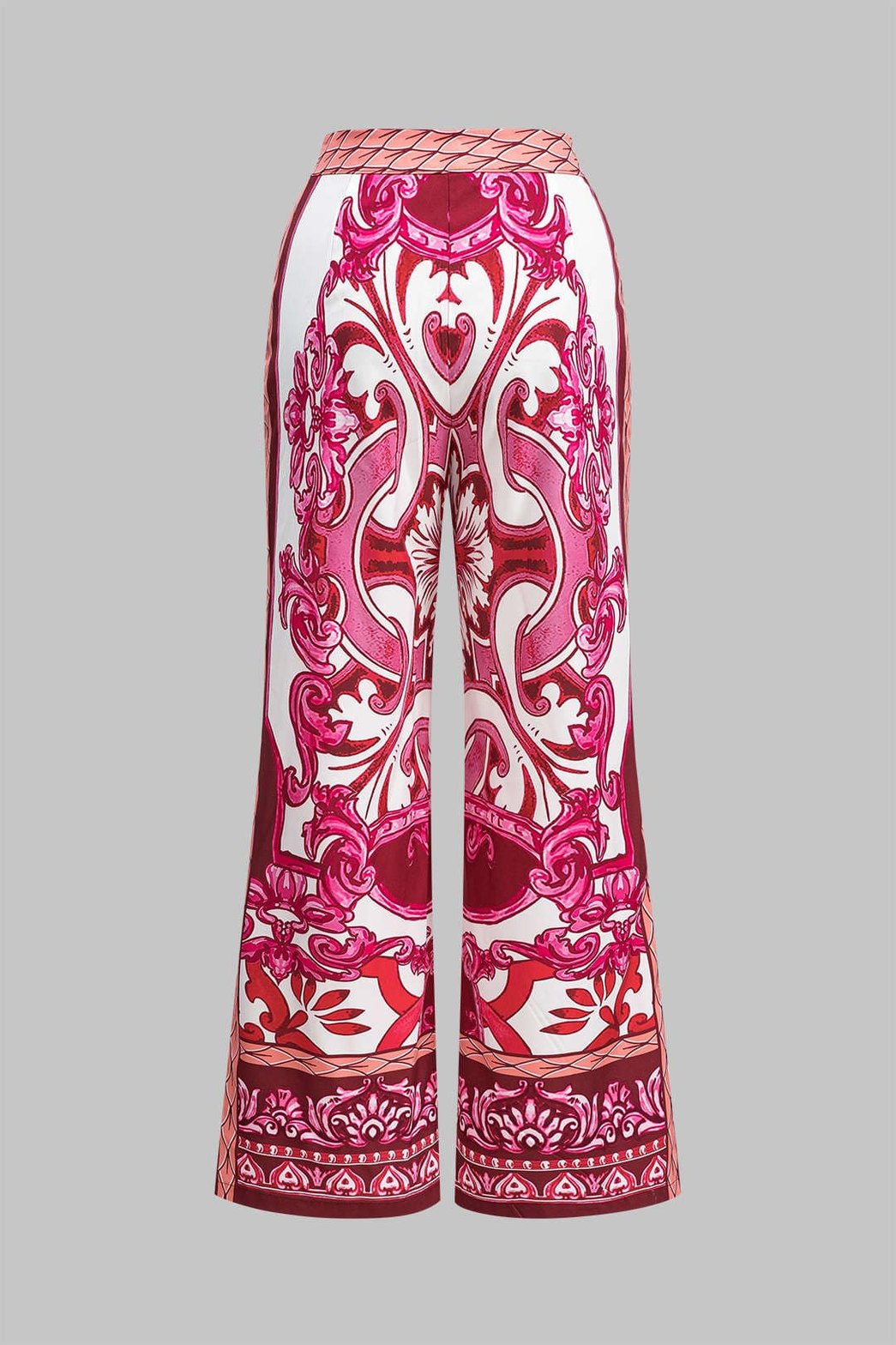 Ensemble coordonné motif baroque rose perle